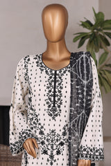 Khombi Stitched 3 Piece Luxury Cotton Collection'2025-134-IC-Ithan Black Arrow