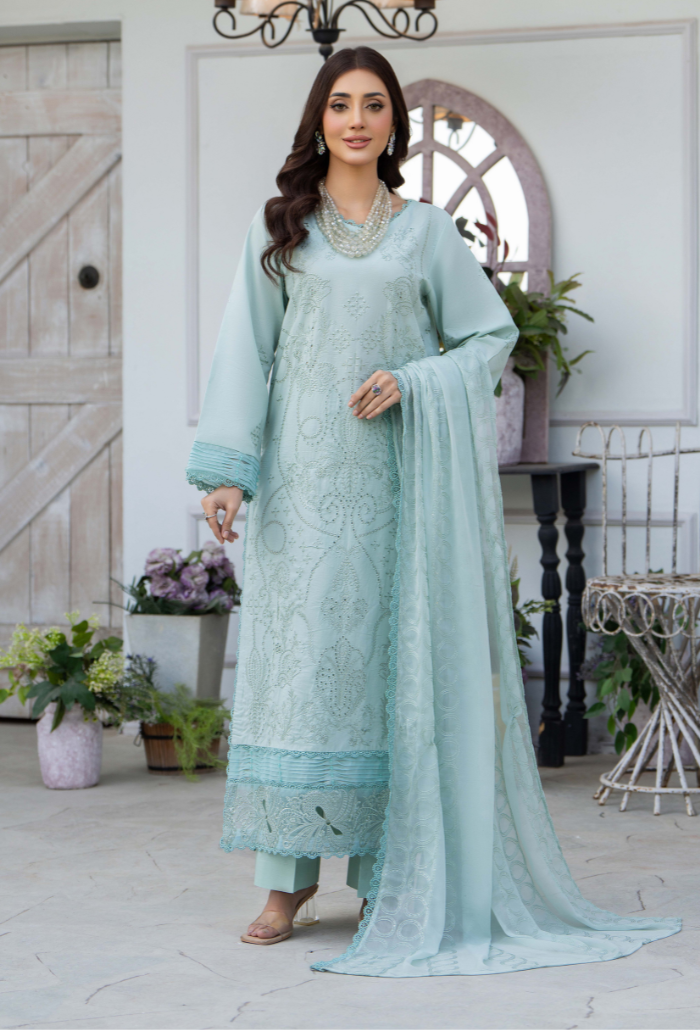 Aviva By Humdum Unstitched 3 Piece Emb Lawn Collection-D-04