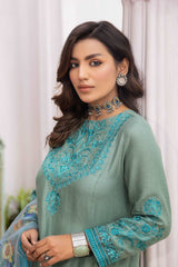 La Rossa Stitched 3 Piece Luxury Lawn Eid Edit Collection'2024-LE-24-11 Juniper Green