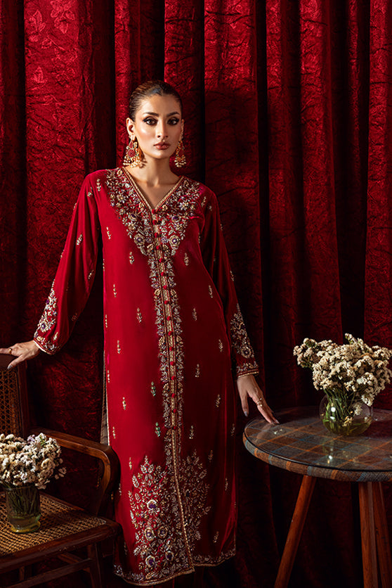 Bagh-E-Makhmal Separates By Zaaviay Stitched Blush Blossom (Two Piece)