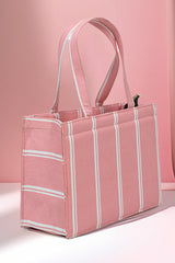 Fineur - Pink Breeze Striped Tote Canvas Bag