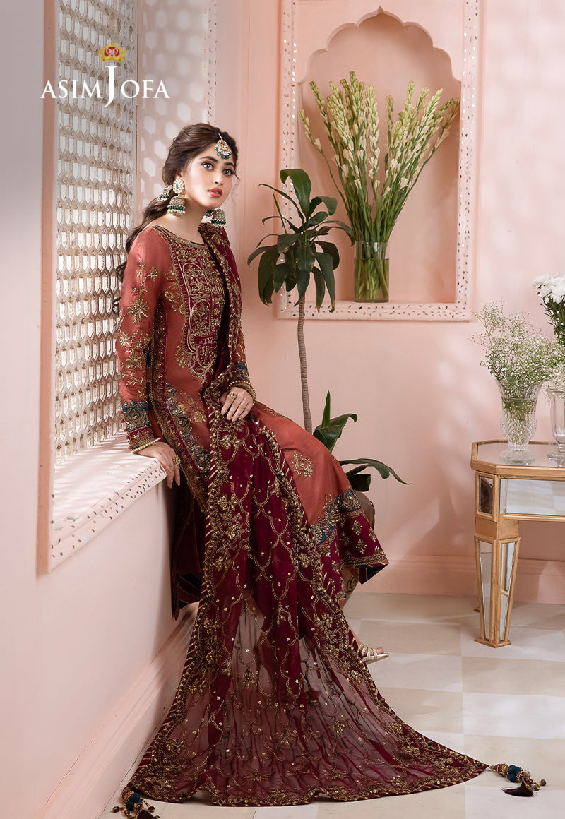 Asim Jofa Chandni '23 Ajcc-01 Designers Stitched Embroidered Raw Silk 3 Pcs