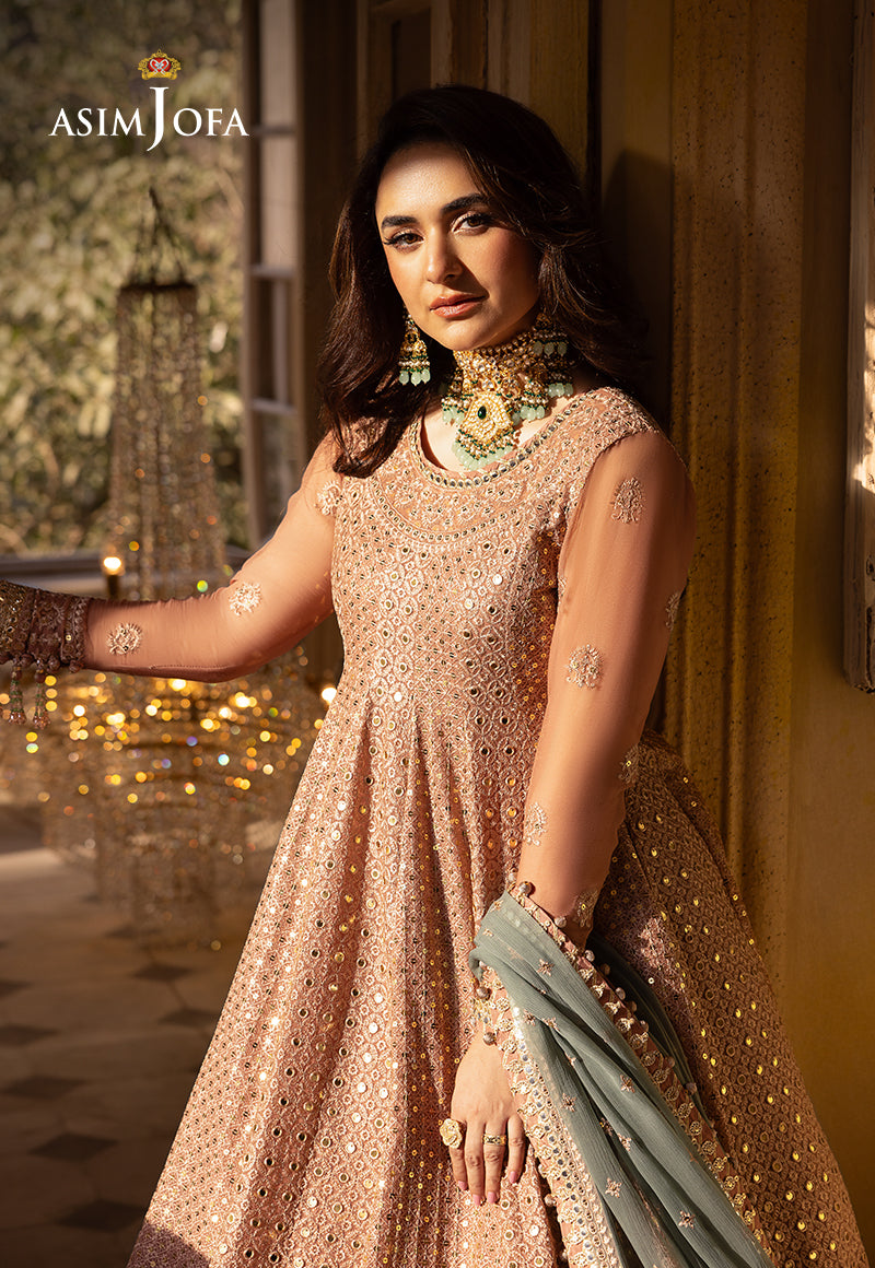 Asim Jofa Designers Limited Edition Ajnbd-03 Embroidered Chiffon 3 Pcs