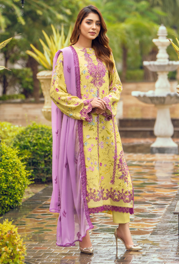 Diva By Humdum Unstitched 3 Piece Emb Karandi Collection'2024