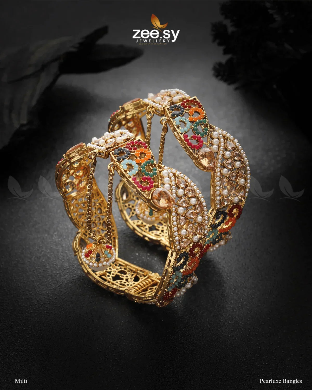Pearluxe Bangles Multi - Zeesy Jewellery