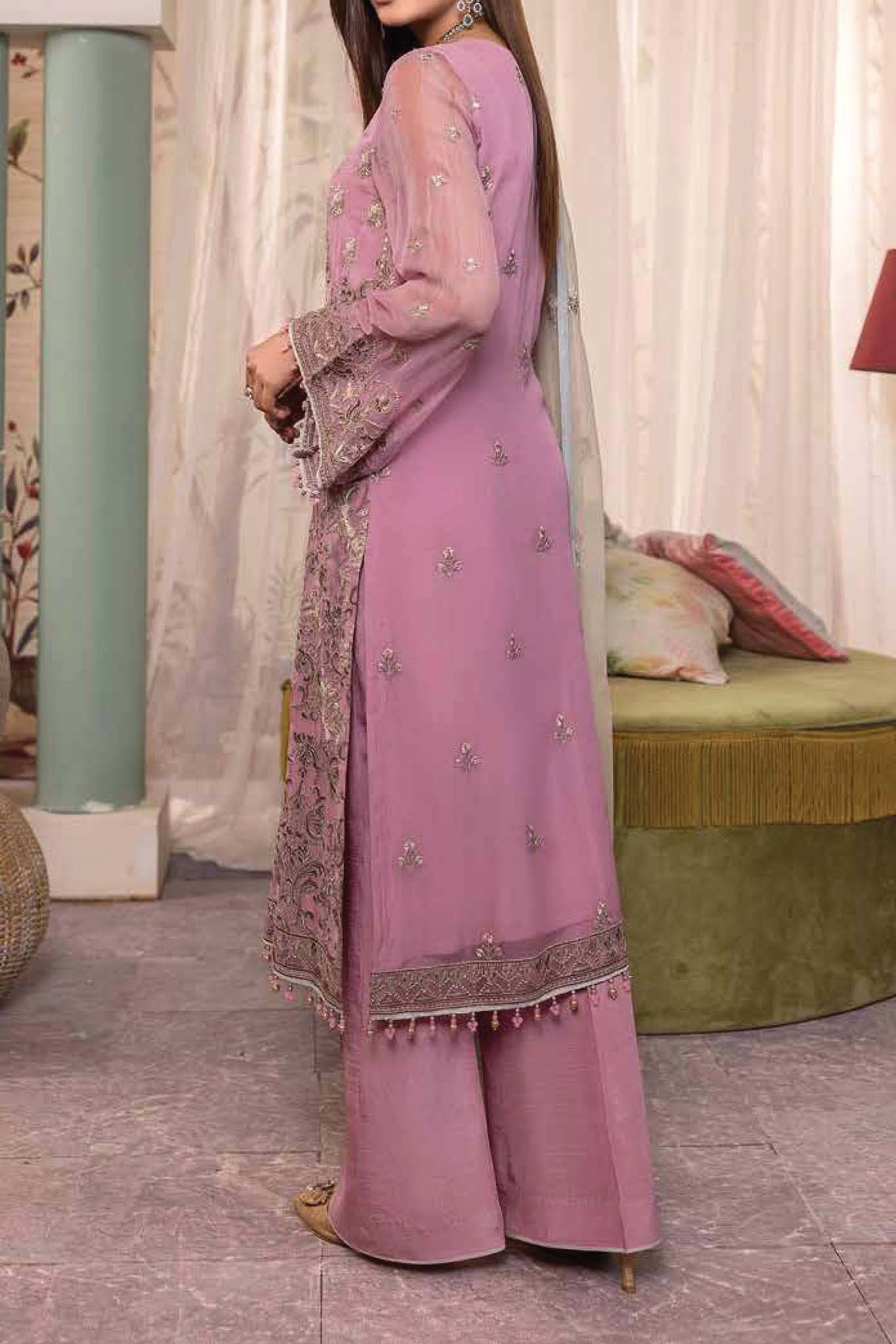 Haya by Flossie Unstitched 3 Piece Luxury Chiffon Vol-14 Collection'2023-K-1404-Mishfah