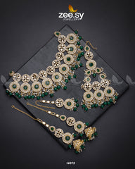 Elegance Bridal Set Green - Zeesy Jewellery