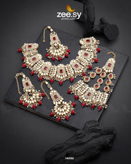 Maryam Bridal Set Red - Zeesy Jewellery