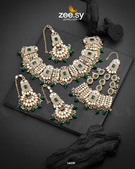 Maryam Bridal Set Green - Zeesy Jewellery