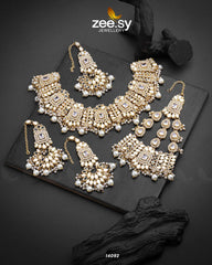 Maryam Bridal Set Pearl - Zeesy Jewellery