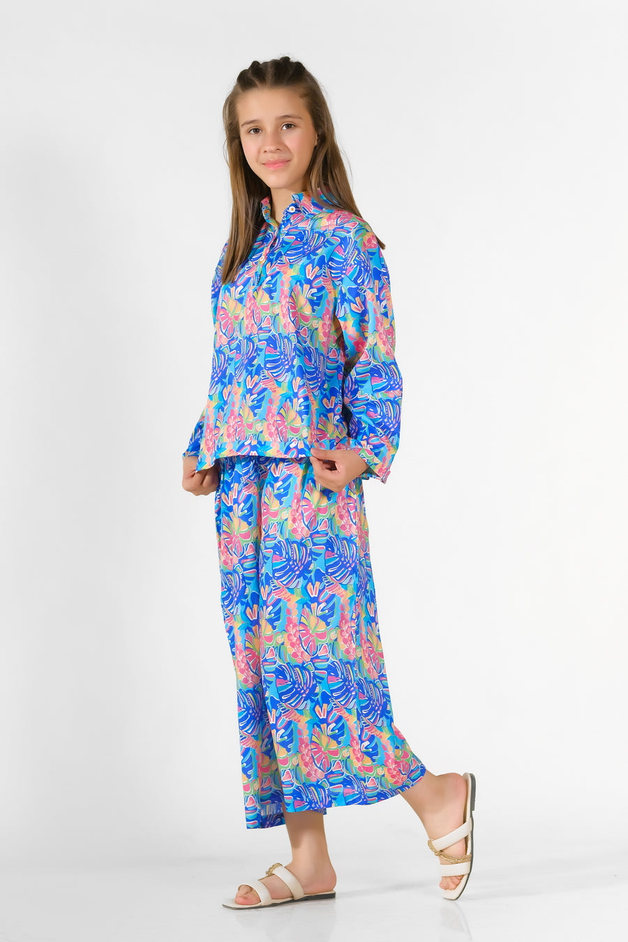 Sprinkles Stitched 2 Piece Summer Luxury Lawn Kids Collection'2025-Marine Vines - 2 Pcs Set - Luxury Lawn