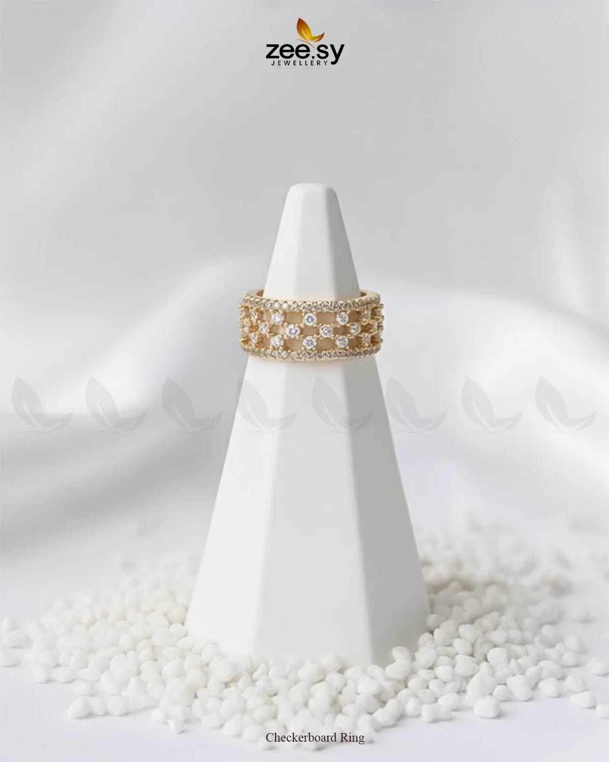 Checkerboard Ring - Zeesy Jewellery