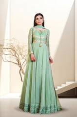 Kalidaar Frocks By Asma & Sidra Stitched Formals Suit-PRINCESS PISTACHIO