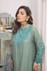 La Rossa Stitched 3 Piece Luxury Lawn Eid Edit Collection'2024-LE-24-11 Juniper Green