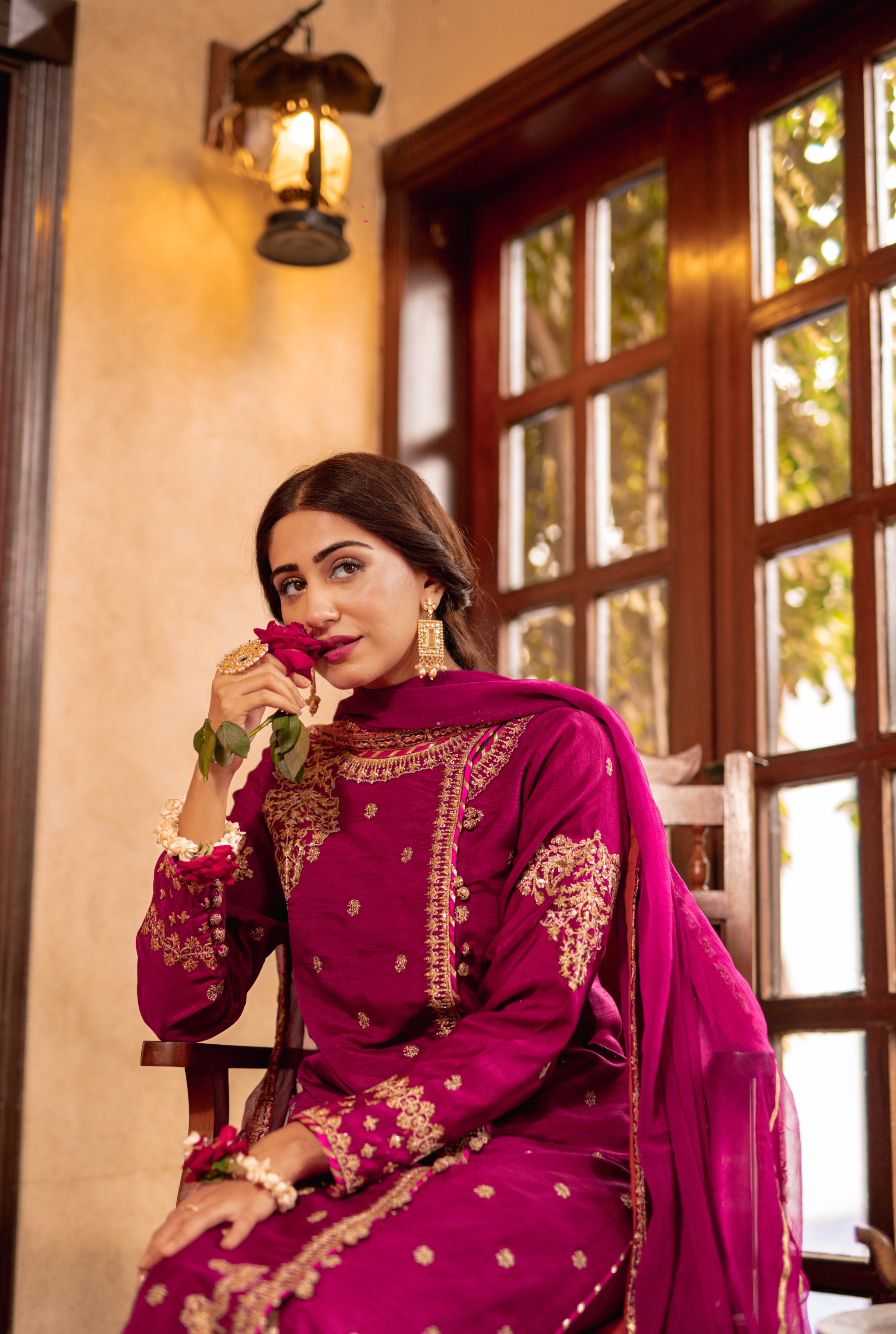 Omal By Komal Stitched 3 Piece Formals Collection'2025-Mehnaaz - 3Pc