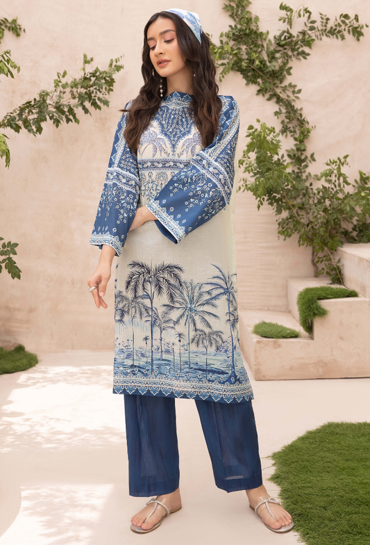 A La Mode By Humdum Unstitched 2 Piece Printed Lawn Vol-02 Collection'2024-D-09