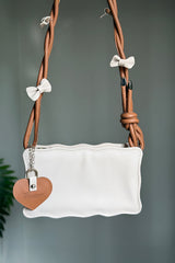 Fineur Handbag Baggie - Off White (Brown Strap)