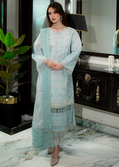 Meerak Stitched 3 Piece Emb Lawn Suit-Evren