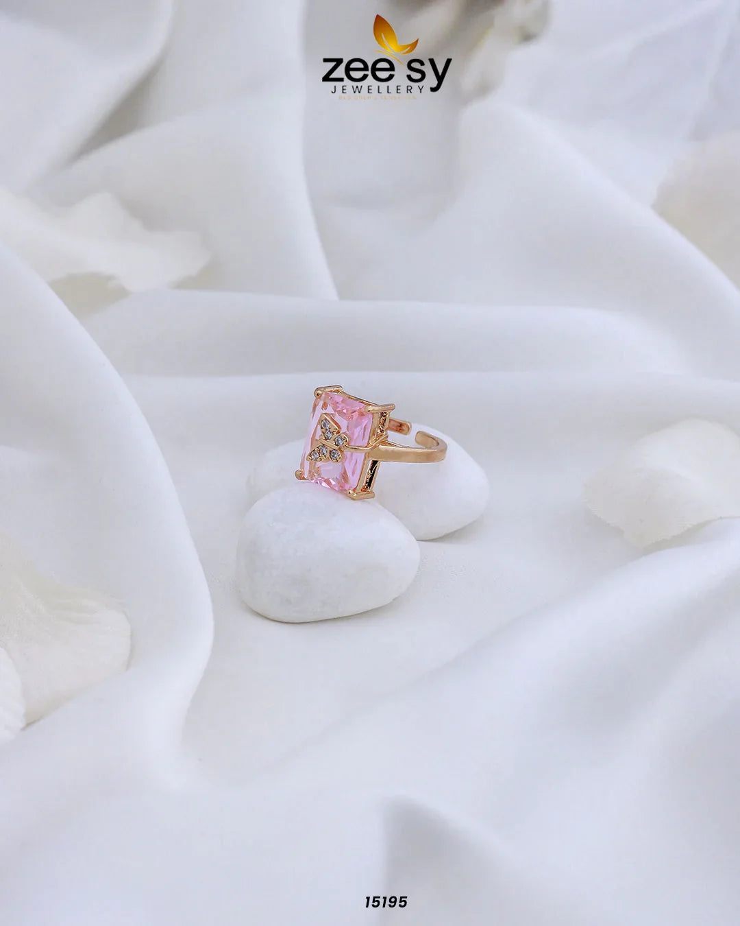 Butterfly Ring Pink - Zeesy Jewellery