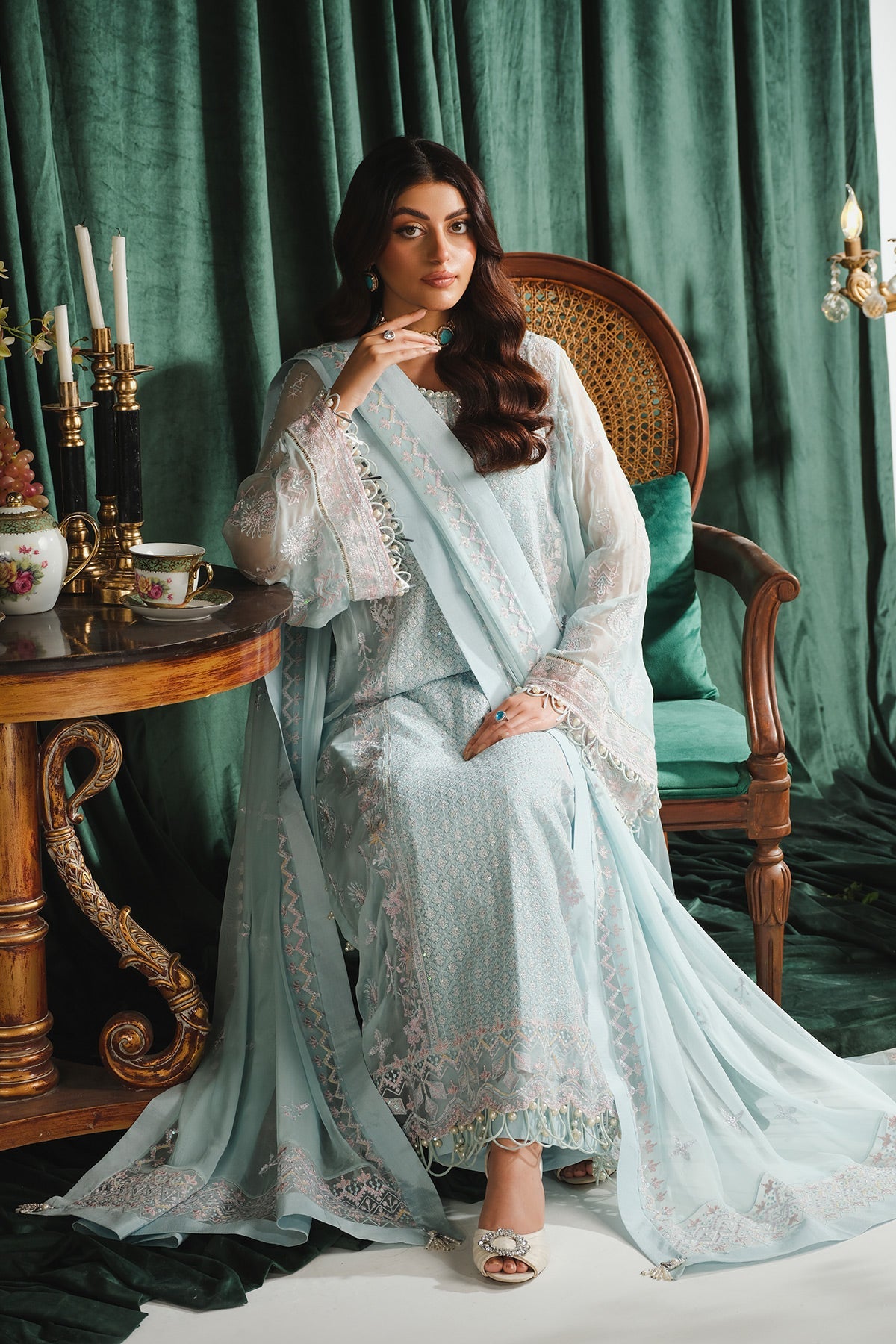 Ayla Paras By Pasha Unstitched 3 Piece Luxury Formals Collection'2024-PR108 : Skyline