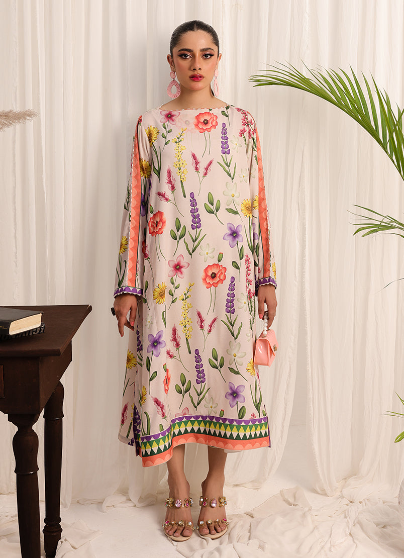 Zlooms 1 Pc Poly Silk Long Dress  - ZL25-C05-05