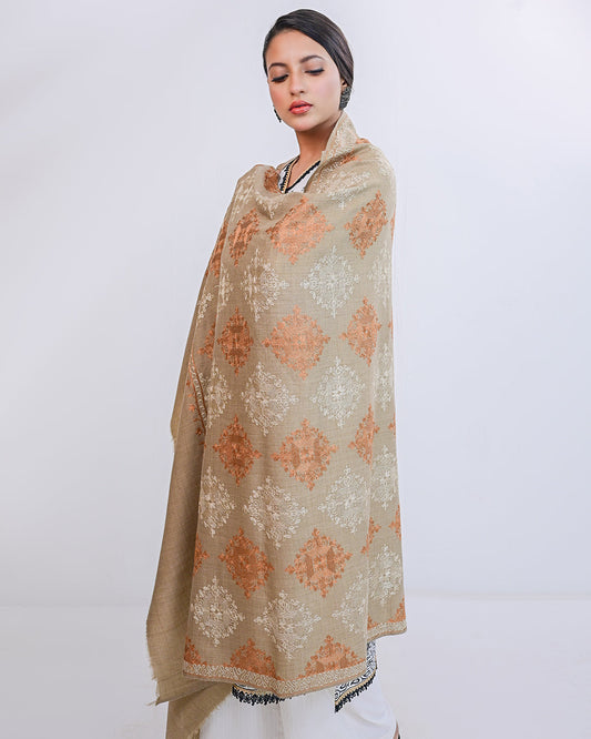 Ayla Studio EMBROIDERED PASHMINA SHAWL - ALEYNA