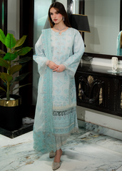 Meerak Stitched 3 Piece Emb Lawn Suit-Evren