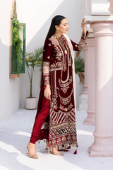 Andaz e Makhmal By Zebtan Unstitched 3 Piece Luxury Formals Suit-ZAM-02