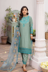 La Rossa Stitched 3 Piece Luxury Lawn Eid Edit Collection'2024-LE-24-11 Juniper Green