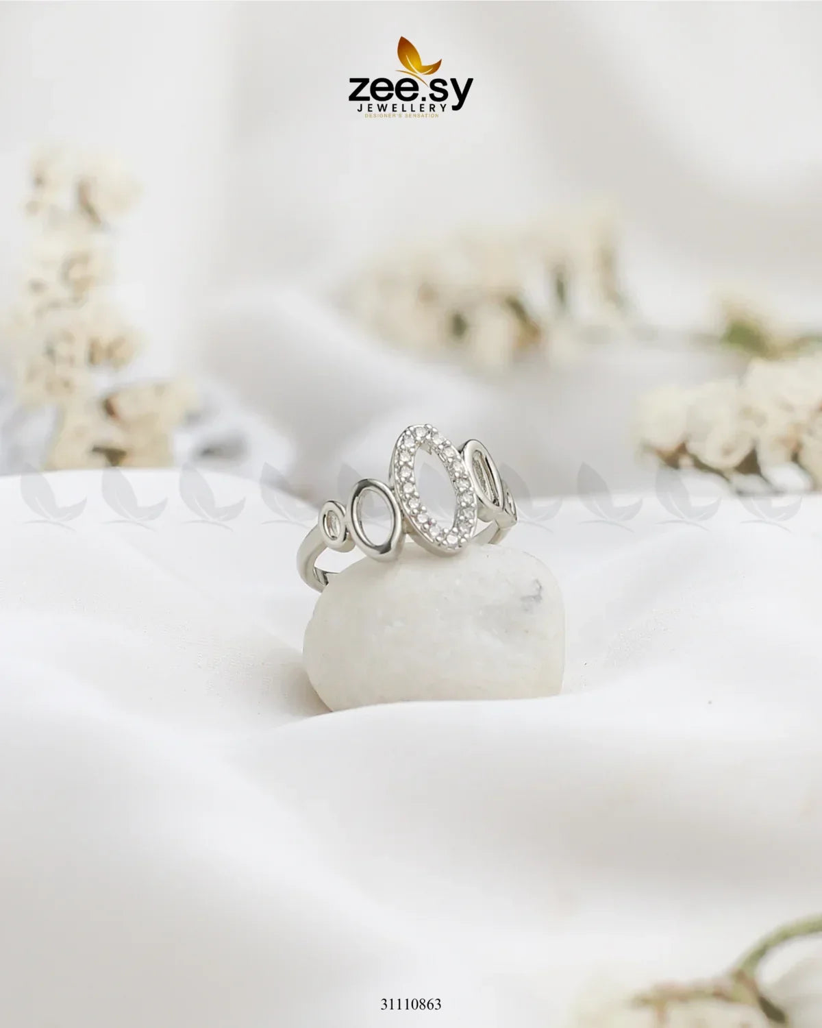 Celestia Ring Silver - Zeesy Jewellery