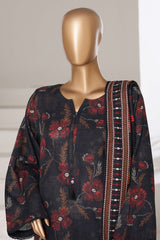 Sada Bahar Stitched 3 Piece Printed Khaddar Vol-03 Collection'2025-PR-16771-Black
