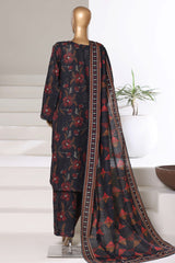 Sada Bahar Stitched 3 Piece Printed Khaddar Vol-03 Collection'2025-PR-16771-Black