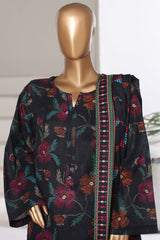 Sada Bahar Stitched 3 Piece Printed Khaddar Vol-03 Collection'2025-PR-16772-Black