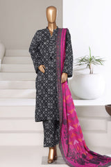 Sada Bahar Stitched 3 Piece Printed Khaddar Vol-03 Collection'2025-PR-16773-Black
