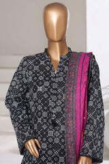 Sada Bahar Stitched 3 Piece Printed Khaddar Vol-03 Collection'2025-PR-16773-Black
