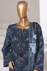 Sada Bahar Stitched 3 Piece Printed Khaddar Vol-03 Collection'2025-PR-16774-Blue