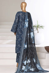 Sada Bahar Stitched 3 Piece Printed Khaddar Vol-03 Collection'2025-PR-16774-Blue