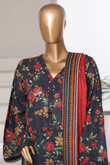 Sada Bahar Stitched 3 Piece Printed Khaddar Vol-03 Collection'2025-PR-16775-Black