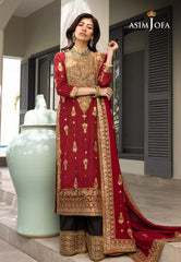 Asim Jofa Mera Haseen Jora - RTW Ajjh-02 Embroidered Raw Silk 3 Pcs