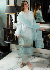 Meerak Stitched 3 Piece Emb Lawn Suit-Evren