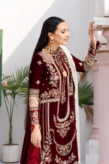 Andaz e Makhmal By Zebtan Unstitched 3 Piece Luxury Formals Suit-ZAM-02