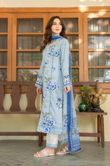 Panache Apparel-Stitched Summer Suit-Frost Blue
