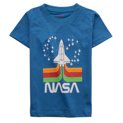 Kjunction Boys Half Sleeves-Printed T-Shirt (Nasa)