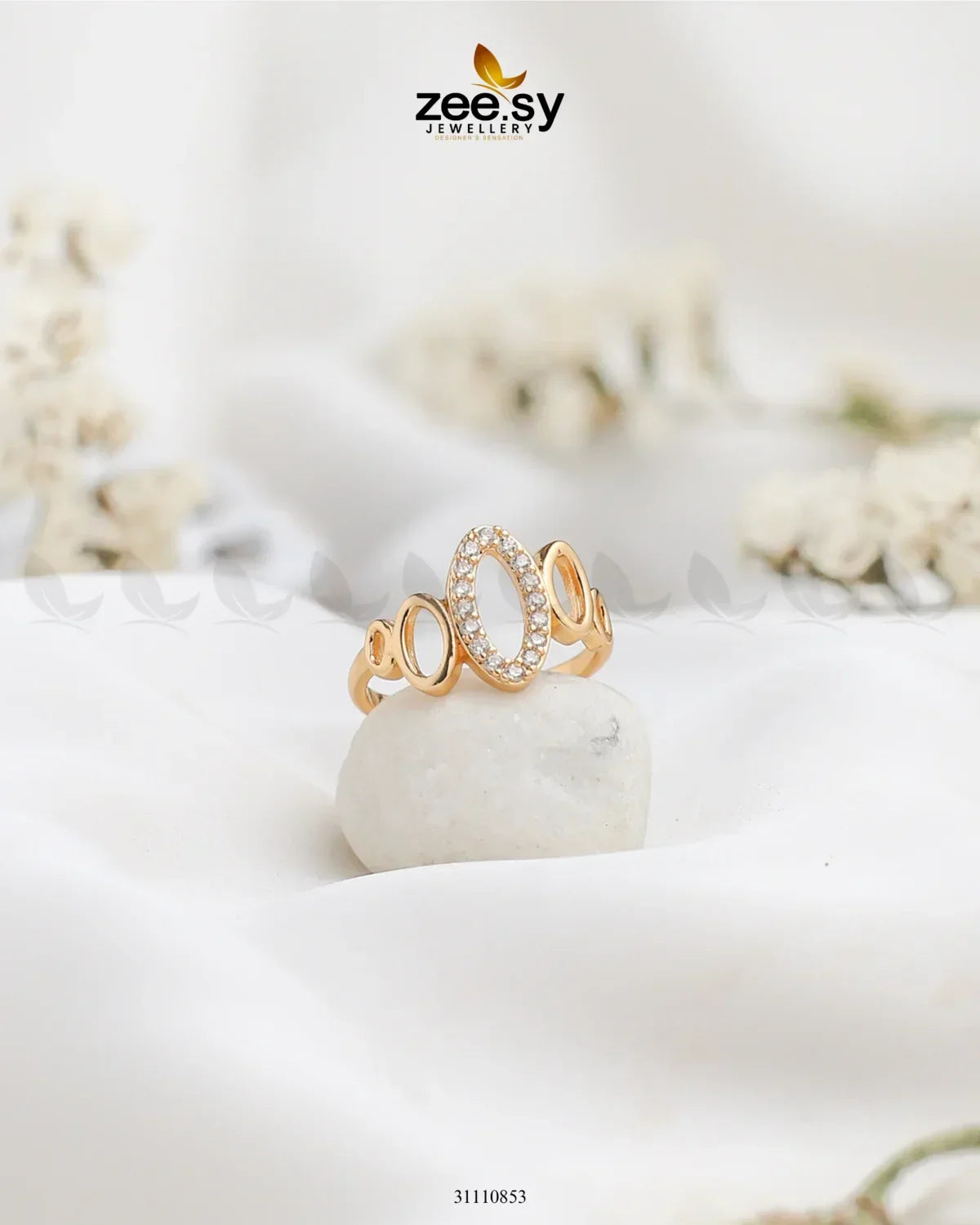 Celestia Ring Golden - Zeesy Jewellery