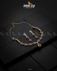 Exquisite Necklace Golden Ruby - Zeesy Jewellery