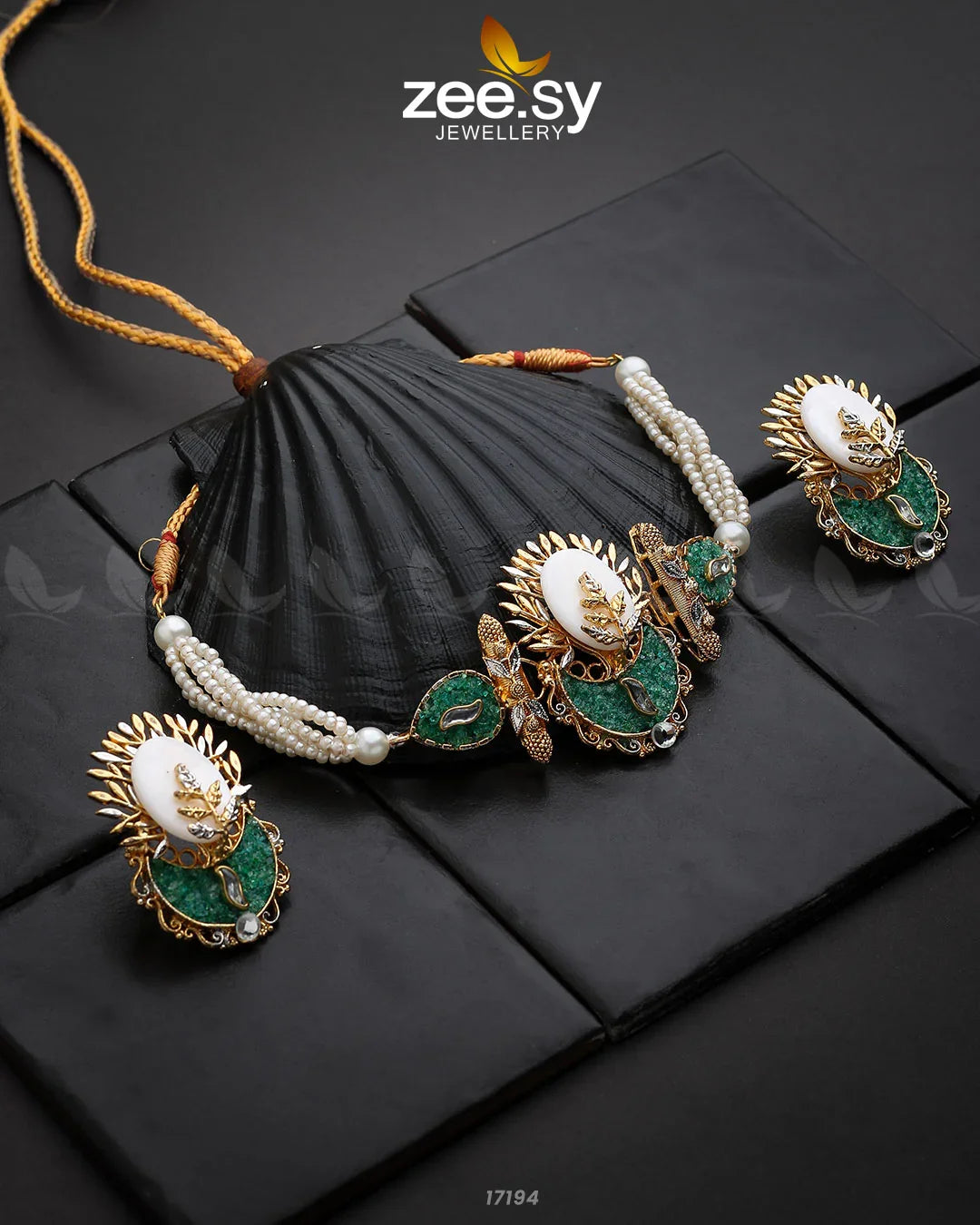 Beloved Adornments Necklace Green - Zeesy Jewellery
