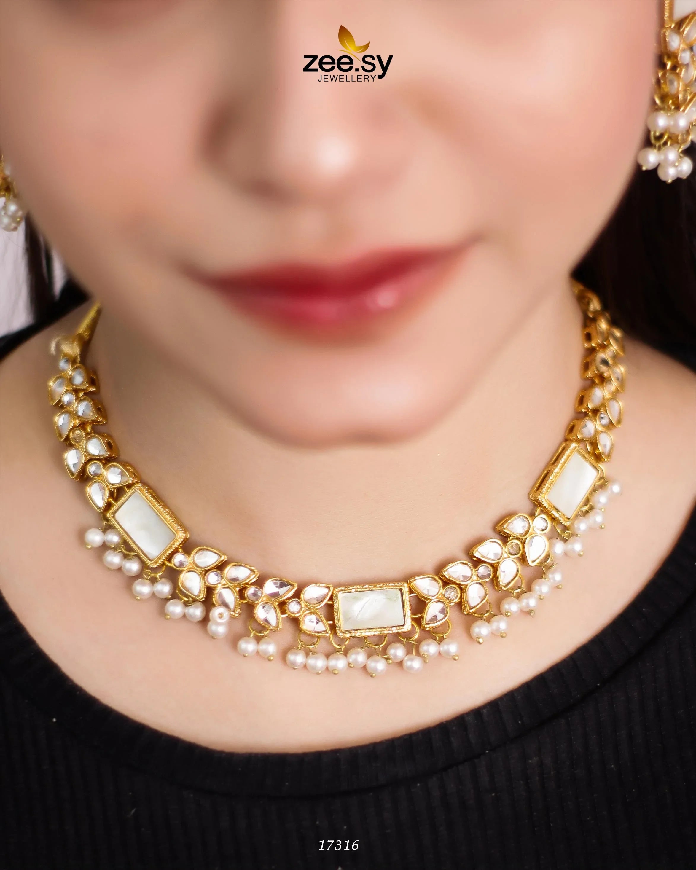 Stunning Necklace White - Zeesy Jewellery