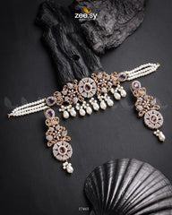 Meerub Necklace Golden Purple - Zeesy Jewellery