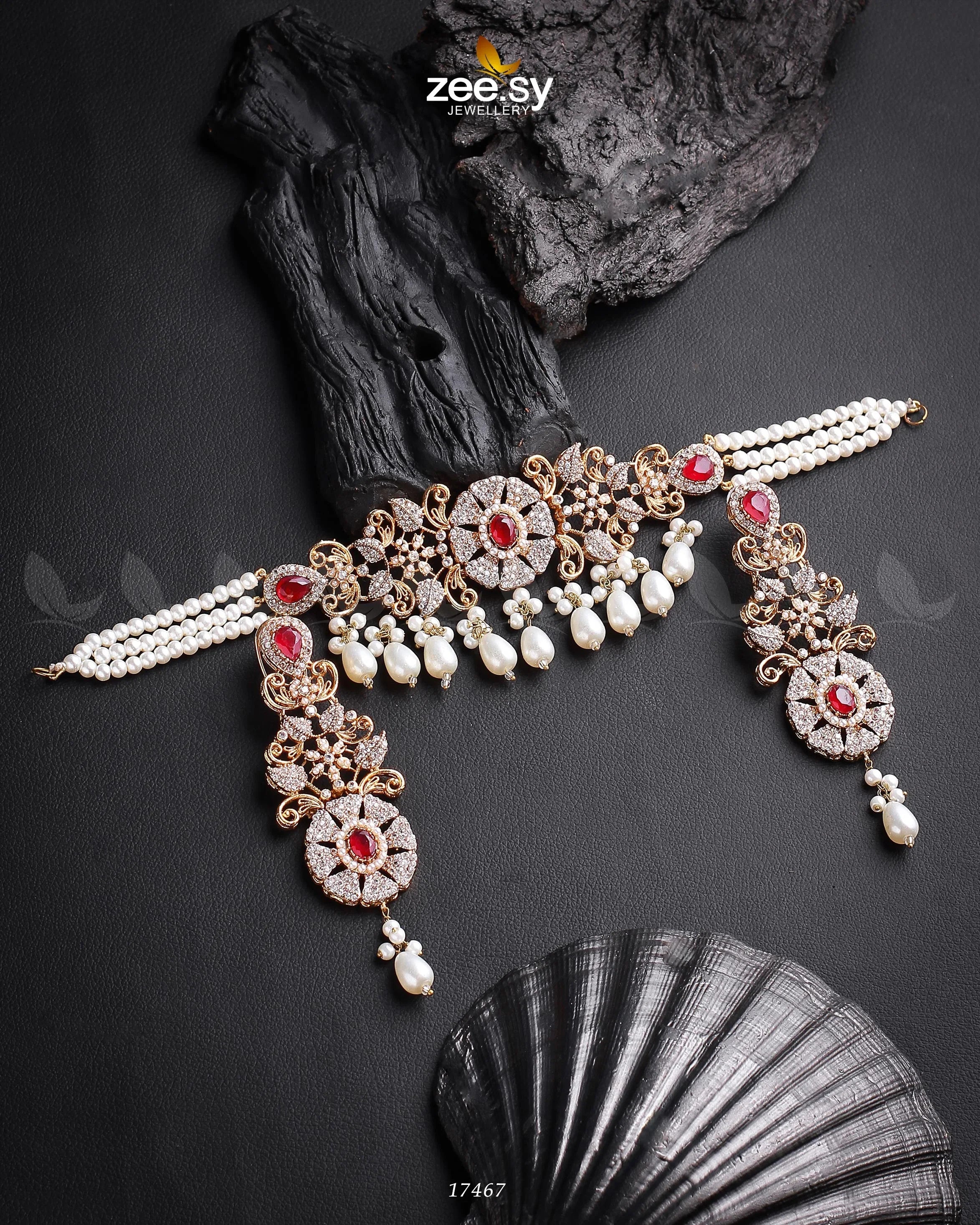 Meerub Necklace Golden Ruby - Zeesy Jewellery