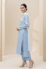 Urban Cut 1 Piece Embroidred Chiffon Kurta ( Lined )